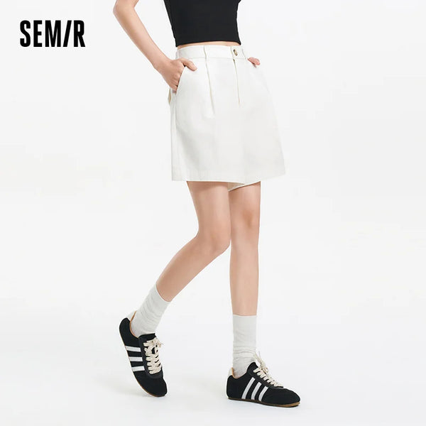 ខោខ្លីនារី Semir ឆ្នាំ ២០២៦ ចង្កេះយឺតពាក់កណ្តាល រលុង ស្លីម សម ងាយស្រួលប្រើ ម៉ូដធម្មតា