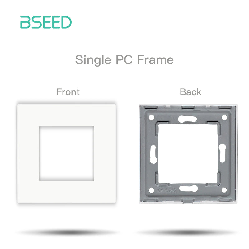 BSEED Wall Power Outlets Plastic Panel Parts White USB CAT5 Internet TV ST Function With Wall Socket EU Standard DIY Combination