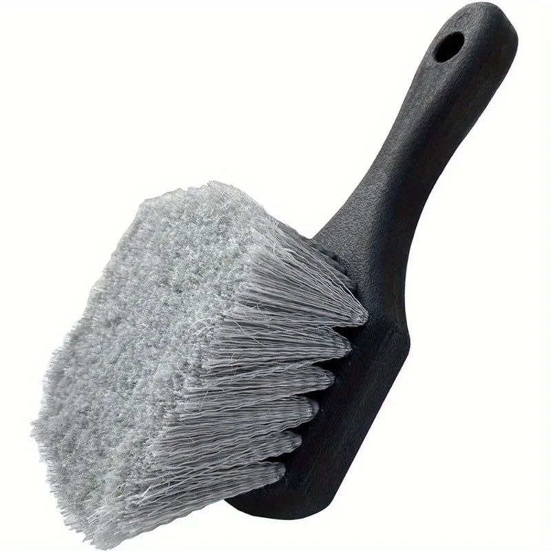 1pc Short Handled Tire Brush, Suitable For Motorcycle And Car Tire Cleaner, Soft Bristle Brush,Used To Clean Dirt OnTires.Short