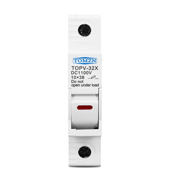 TOMZN 1P Solar PV Fuse Holders Suitable For 10*38mm PV Fuse Link Solar System Protection