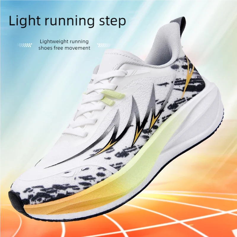 Men's racing running shoes four seasons soft-sole comfort breathable casual sneakers fashion students light speed sports shoes