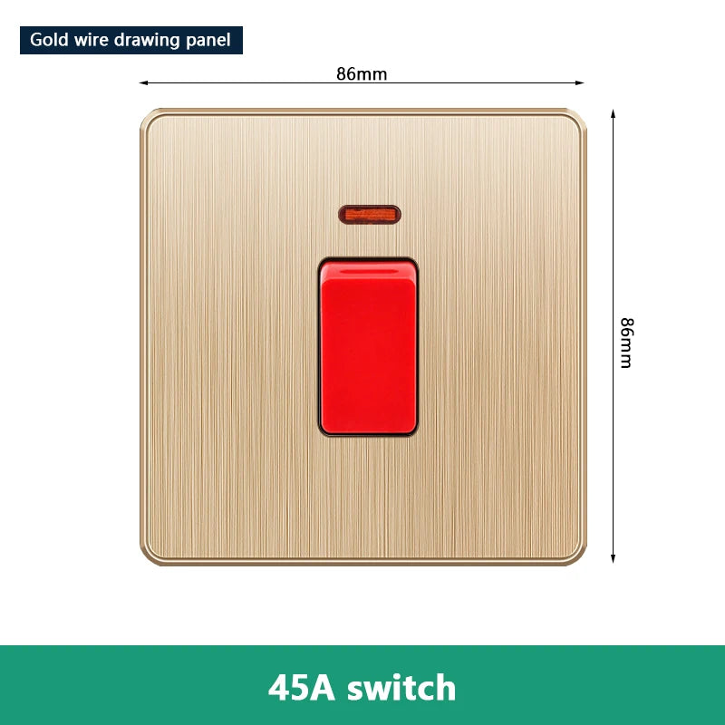 EU RU UK 20A 45A High Power Wall Switch,Korea Standard Plastic Panel ON OFF Rocker Switch for Water Heater Light Air Conditioner