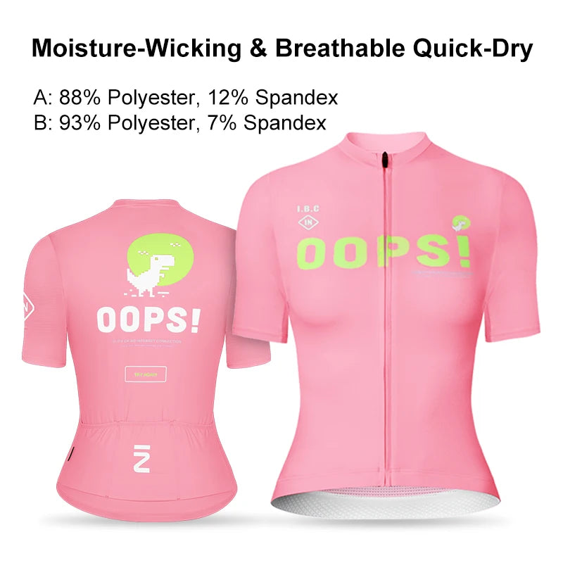INBIKE Women's Cycling Jersey Short Sleeved Moisture-Wicking Bike Top Shirt Clothing Quick Dry Bicycle Jersey for MTB Cycling
