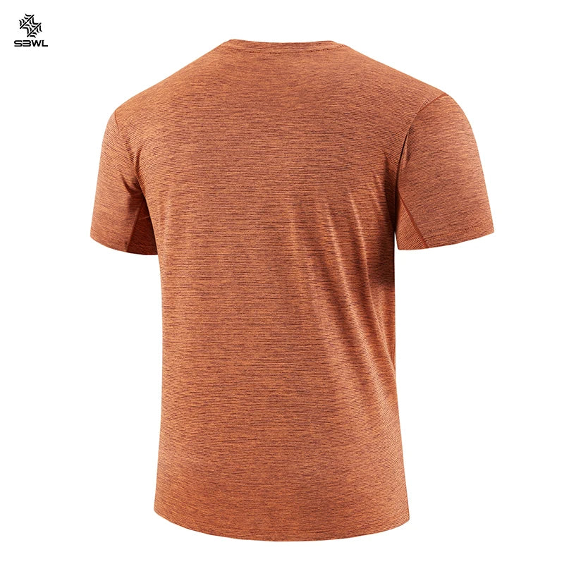 Mens/Women Quick Dry Short Sleeve Gym Running Moisture Wicking Round Neck T-Shirt Training Exercise Sport Shirt Tops Lightweight