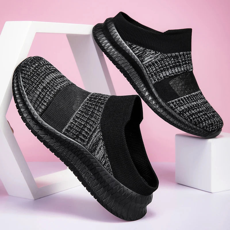 Unisex Walking Shoes New Anti Slip Shock-absorbing Sports Shoes Lightweight Breathable Casual Mesh Slippers for Men Women