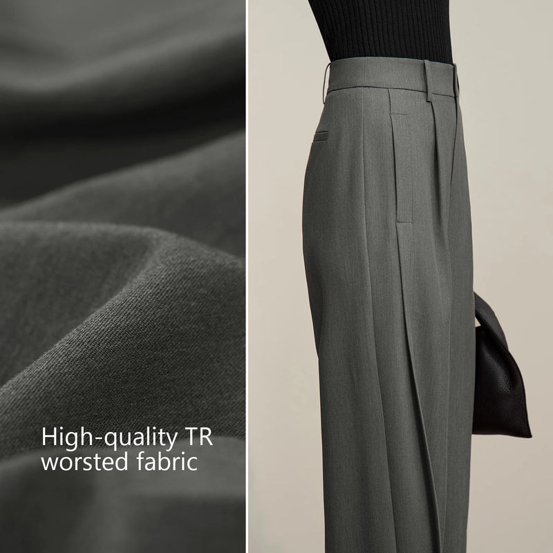 Amii Minimalist Women's Pants 2026 Summer New Solid Color Office Trousers Casual Versatile Straight Leg Pants For Women 12642084