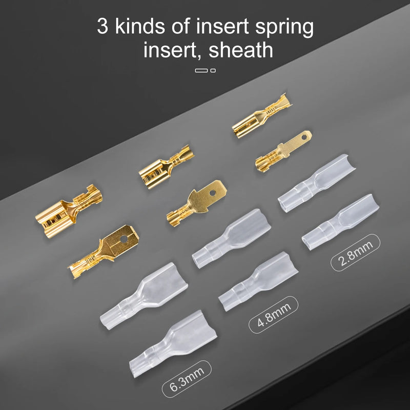 Crimp Terminals, Insulated Seal Electrical Wire Connectors – Crimp Terminal Connector Assortment Kit270/135/120pcs 2.8/4.8/6.3mm