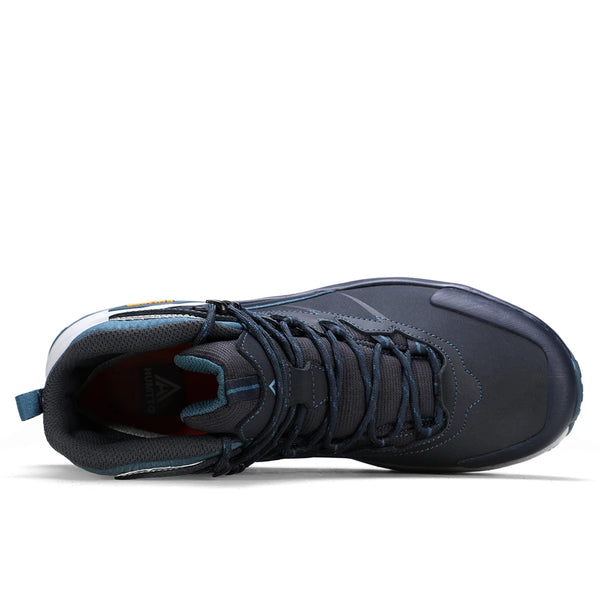HUMTTO Genuine Leather Hiking Shoe for Men Breathable Outdoor Men's Sports Shoes Non-slip Winter Sneakers Black Trekking Boots