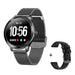 COLMI V33 Lady Smartwatch 1.09 inch Full Screen Thermometer Heart Rate Sleep Monitor Women Smart Watch Black Metal Strap