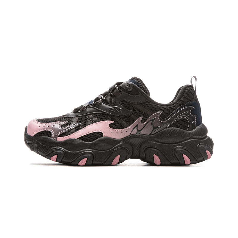 ស្បែកជើង Li-Ning សម្រាប់នារី X-CLAW LITE 3 ទាន់សម័យ មានខ្យល់ចេញចូលបានល្អ កែងក្រាស់ ស្បែកជើងប៉ាតា LiNing បែបបុរាណ ធម្មតា AGCV398