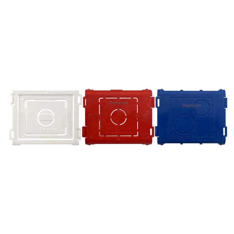 Model 86 General Electric mounting box, switch socket junction box hidden inside mounting box, electrical socket and accessories