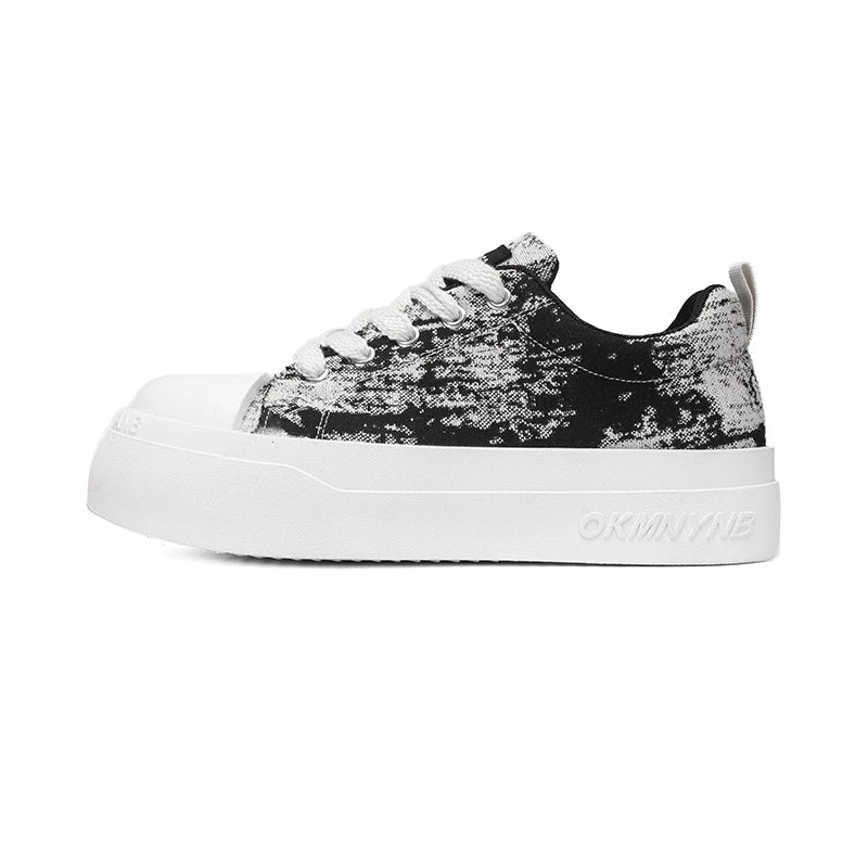 Men's canvas Thick sole casual shoes Four seasons new breathable light soft-sole outdoor walking shoes comfort sports board shoe