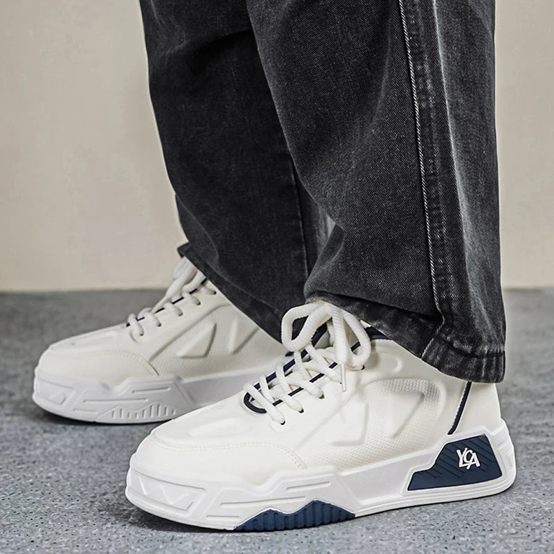 Men's high-top casual shoes four season new breathable light soft-sole  outdoor walking shoes fashion sports running board shoes