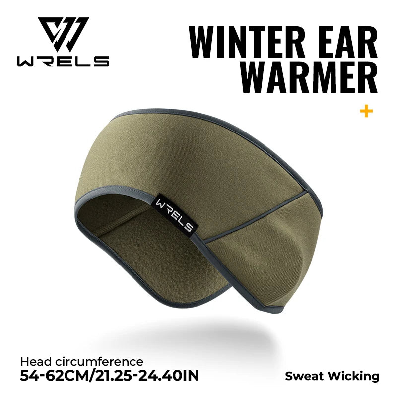 WRELS Ear Muffs Fleece Thermal Ear Covers Headband Reflective Windproof Winter Outdoor Men Women Running Ski Cycling Ear Warmer