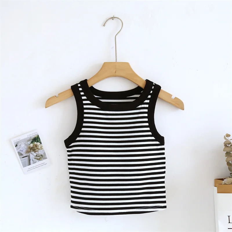 Summer Women's Pajamas T-shirt One Piece Sleepwear Vest Fashion Striped Modal Bottoming Shirt Chest Pad Sleeping Tops