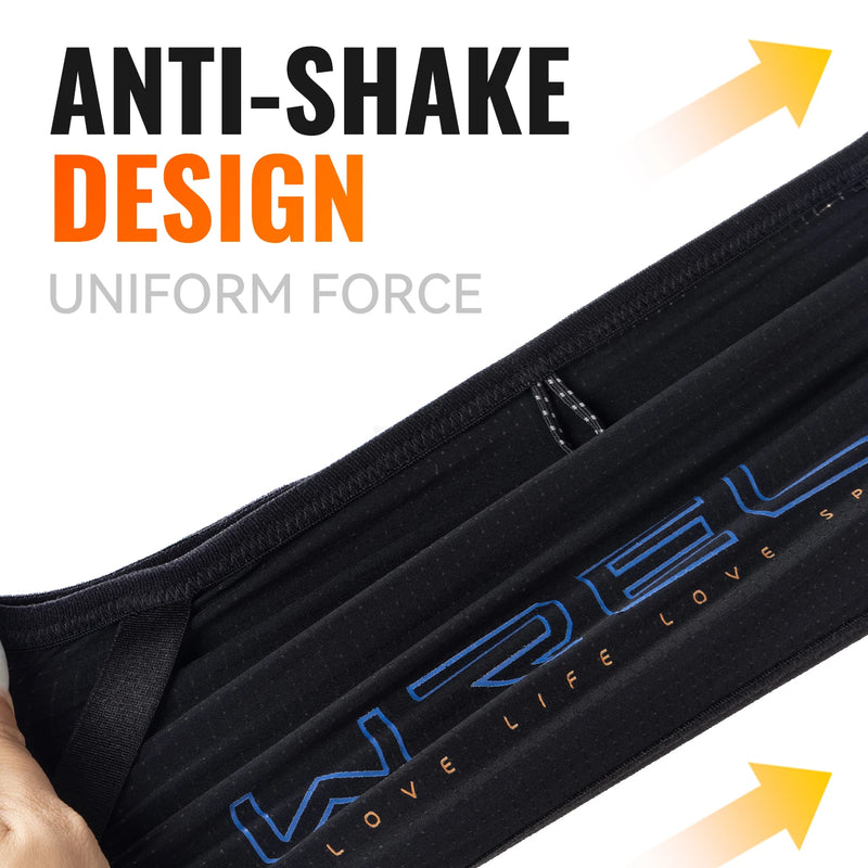 WRELS Running Waist Pack Breathable Slim Workout Belt Adjustable Anti-Slip Outdoor Sports Hiking Men Women Fitness Storage Pack