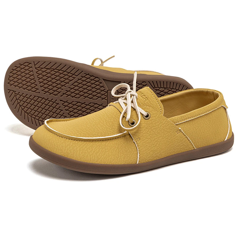 HOBIBEAR Women Wide Toe Loafers Barefoot Artificial Leather Slip on Shoes Lightweight Comfortable Flats Shoes