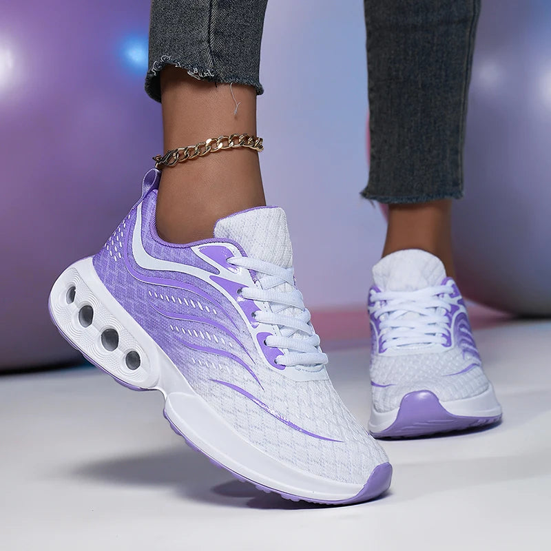Womens Sports Shoes 2025 Autumn New Casual Fashion Lightweight Thick Soled Comfortable Sneakers Travel Walking Shoes for Women
