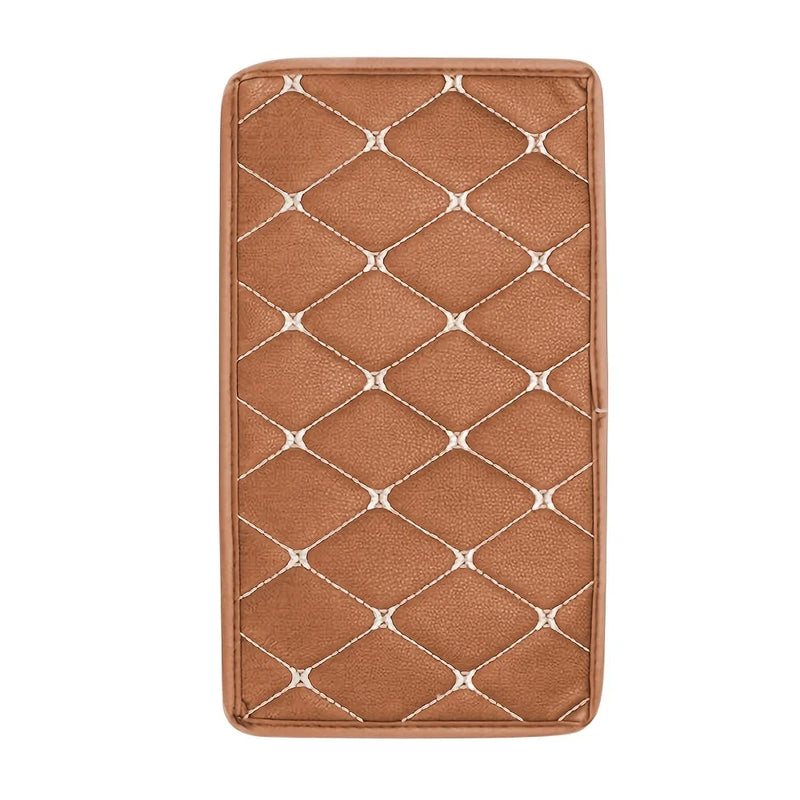 1PC Arm Rest Car PU Leather Auto Armrests Cushion Storage Box Cover Mats Arm Rest Protector Pad Car Interior