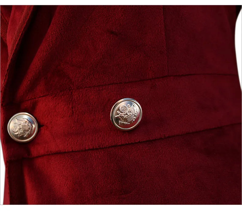2026 Spring New Arrivals: Women's Red Long-Sleeve Trench Coat, Blue V-Neck Long Jacket, Black Vintage Overcoat.