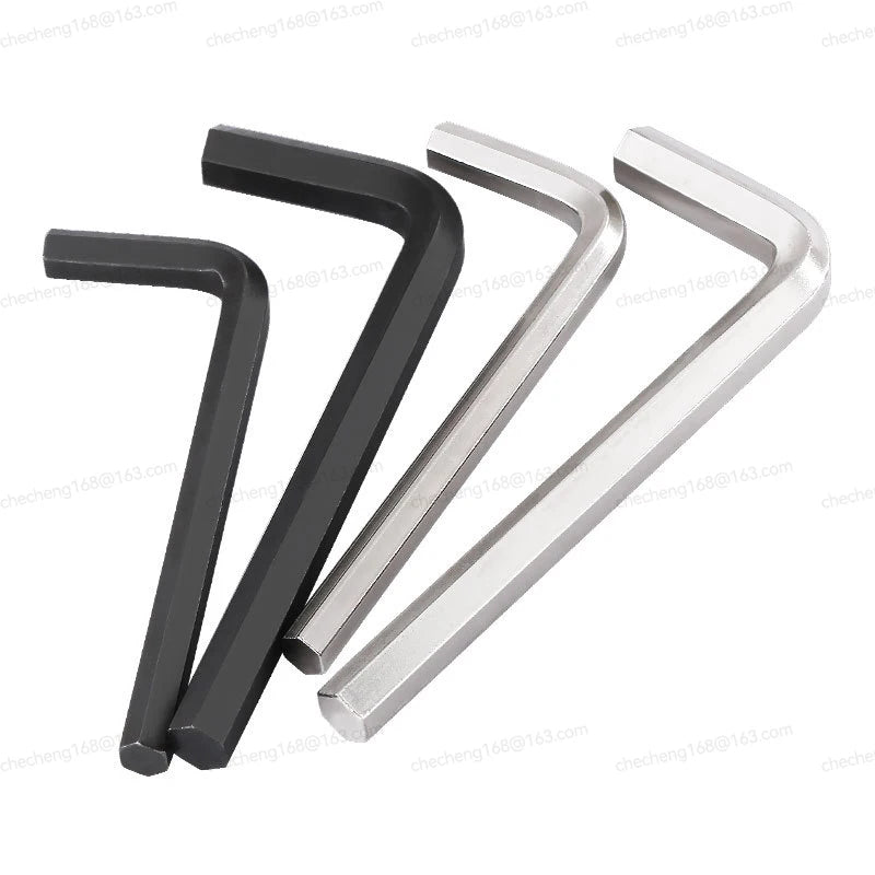 1~10Pcs Hex Wrench 0.9/1.27/1.5/2/2.5/3/4/5/6/8mm Silver/Black Mini L Shaped Hexagon Allen Key Set Bicycle L Handle Wrench