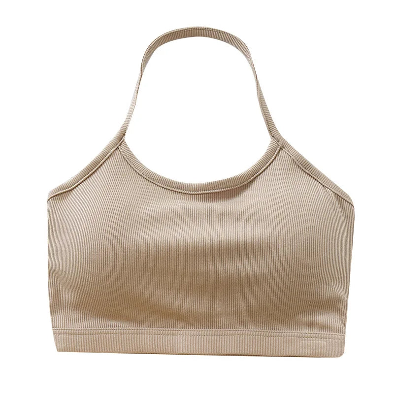New Chest Pad Beautiful Back Underwear Solid Color Women's Inner Sling Vest One Piece Sleepwear Pajamas Modal Bottom Top