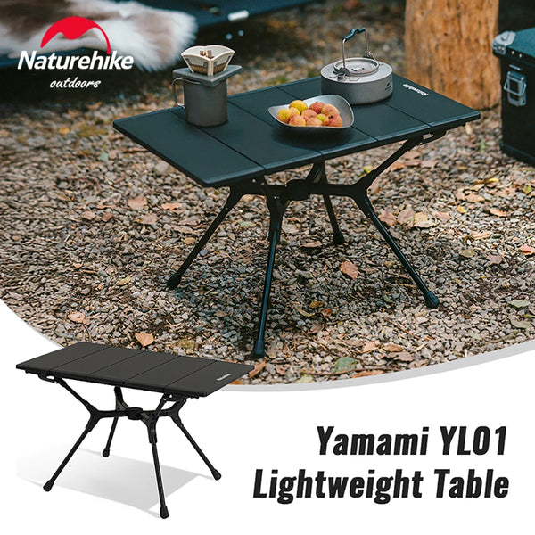 Naturehike Camping Folding Table YL01 Lightweight Picnic Portable Aluminum Alloy Outdoor Hiking Backpacking Supplies Easy Carry