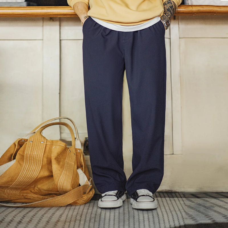 ខោបុរស Maden Easypants មានស្រទាប់ក្រណាត់រោមចៀម ជើងត្រង់ ខោក្រៅផ្ទះការពារទឹកជ្រាប មានខ្សែចងសម្រាប់រដូវស្លឹកឈើជ្រុះ រដូវរងា