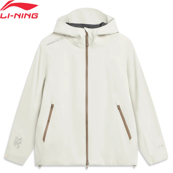 អាវក្រៅស្ត្រី Li-Ning ស្រទាប់តែមួយ ធ្វើពីប៉ូលីអេស្ទ័រ ១០០% រាងរលុង ការពារព្យុះ អាវការពារខ្យល់ Lining ធន់នឹងការពាក់ AEMV040