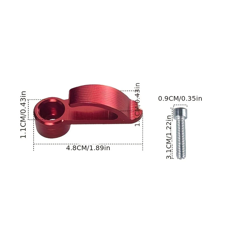 1set Universal Motorcycle Hook/Storage & Helmet Holder for Electric Additions, Aluminum Alloy, Single Hole Handlebar Hook