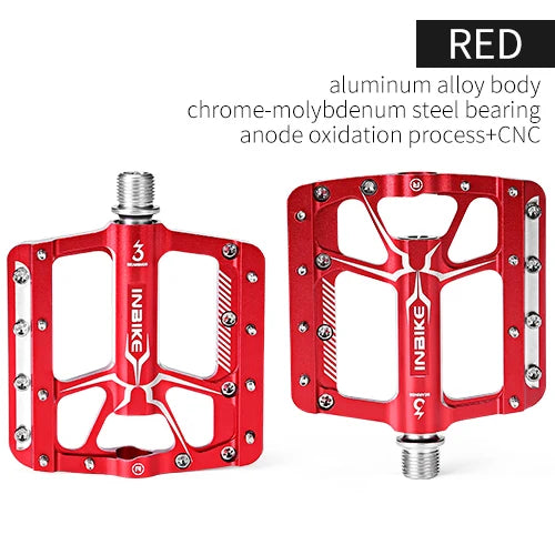 INBIKE Bicycle Pedals ,Clearance Sale Anti-Slip,50% Off, Ultralight,Aluminum Alloy,MTB Mountain Bike Pedal 3 Bearing for Cycling