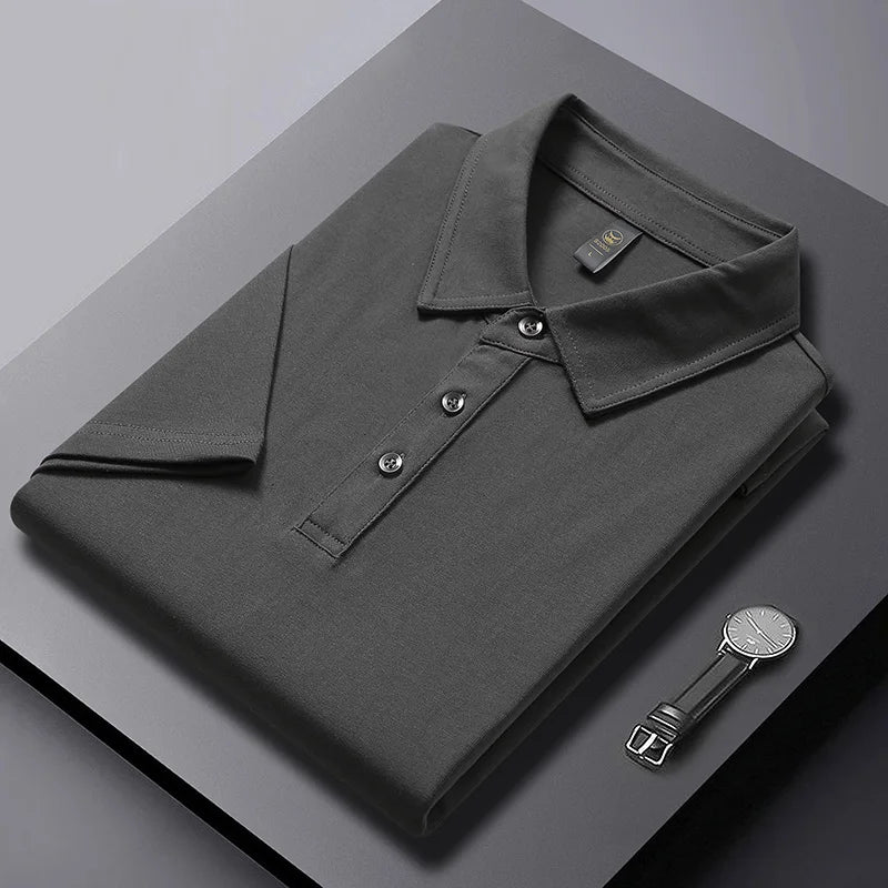 2026 Summer Men's Cotton T-Shirt, Turn-down Collar Short Sleeve POLO Shirt with Loose Fit Casual T-shirt Polo Shirts