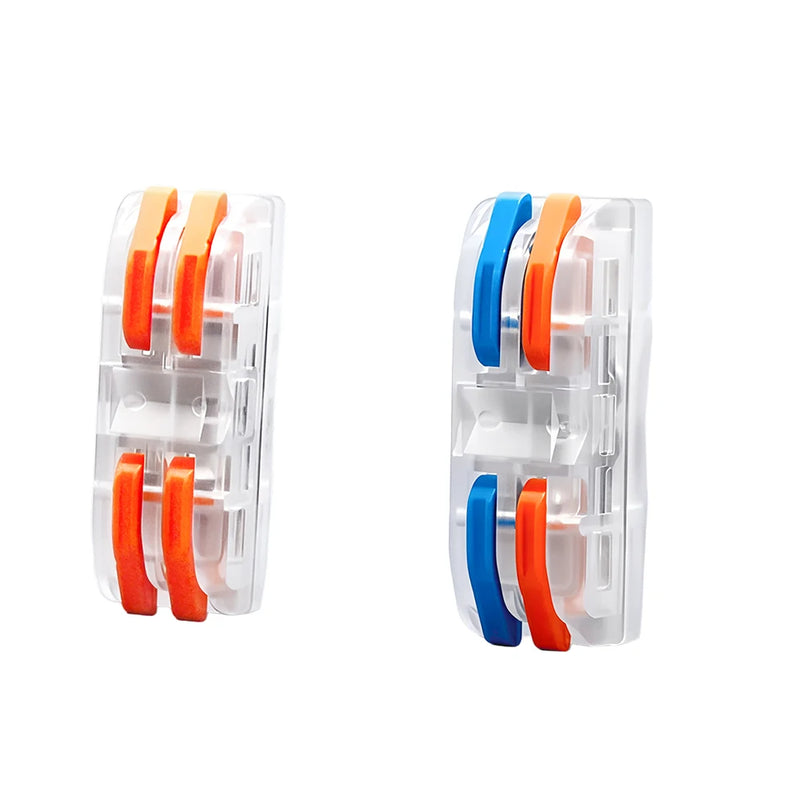 TOMZN Quick Lever Wire Connector 2IN 2OUT 22PCS For BV BVR RV 28-12AWG 250V 32A 0.2-4mm2 Soild/Stranded/Flexible Wire