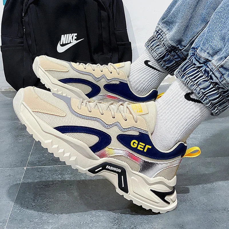 Men's Korean trend casual sports shoes four season soft sole non-slip comfortable outdoor running shoes fashion student sneakers