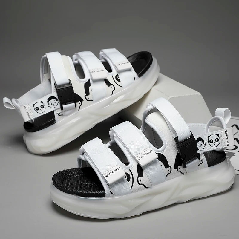 Men's casual sandals summer new soft-sole anti-slip comfortable outdoor walking sandals thick-sole driving fashion Joker Sandals