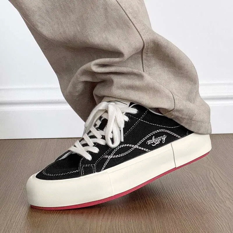 Men's high-quality canvas casual shoes four season breathable light soft-sole non-slip comfort outdoor walking sports board shoe