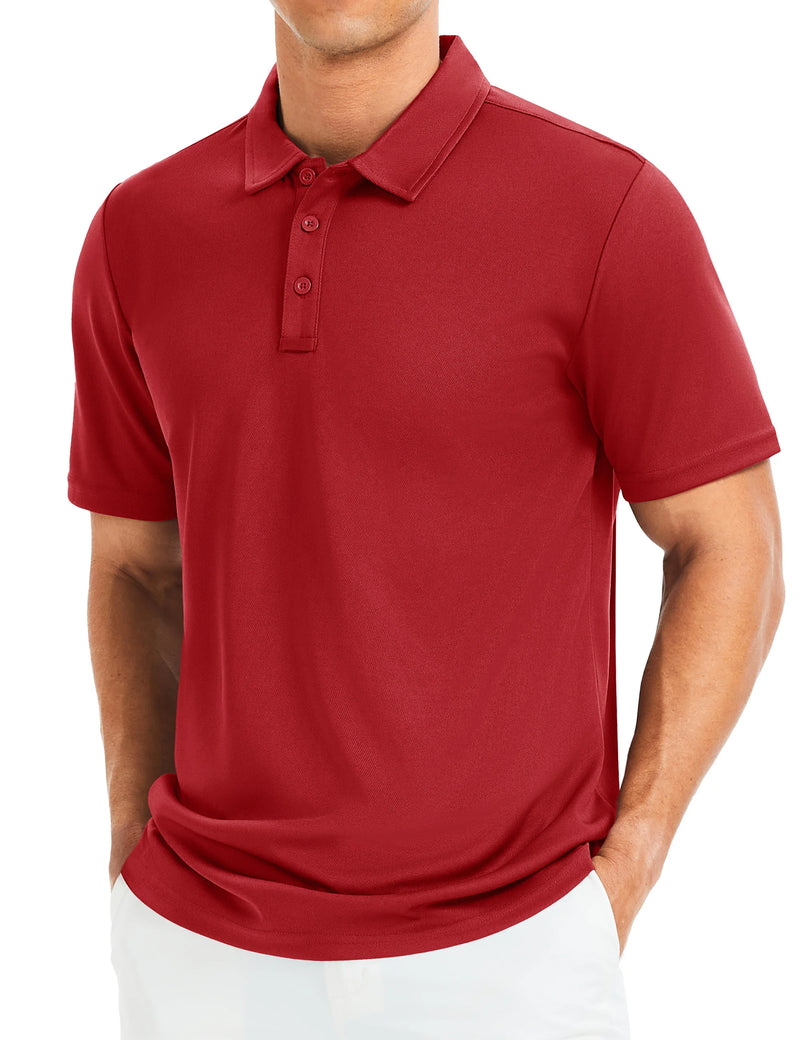 TACVASEN Men's Quick Dry Lightweight Polo Shirts Short Sleeve Golf Collared Moisture Wicking Athletic Performance Casual Polos