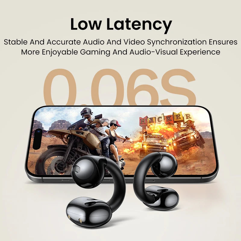 UGREEN Open Ear Clip Wireless Earbuds Bluetooth Sports Earphones Headphones in Mic with Earhooks & Ear Hook