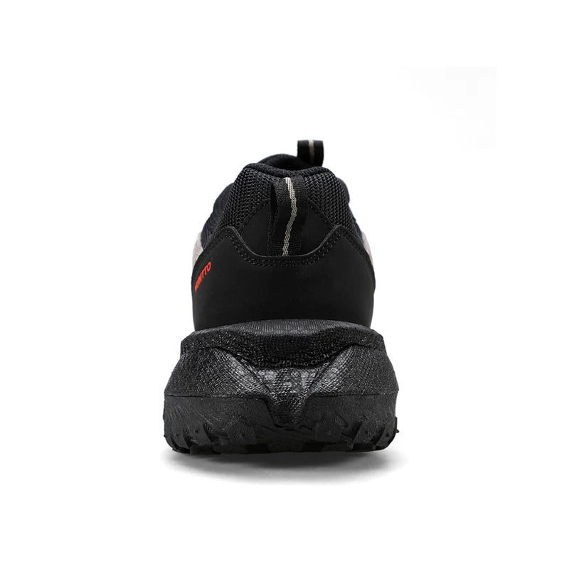HUMTTO Breathable Non-slip Hiking Shoes for Men Outdoor Sports Shoes Leather Shock-absorbing Walking Sneakers Man Trekking Boots