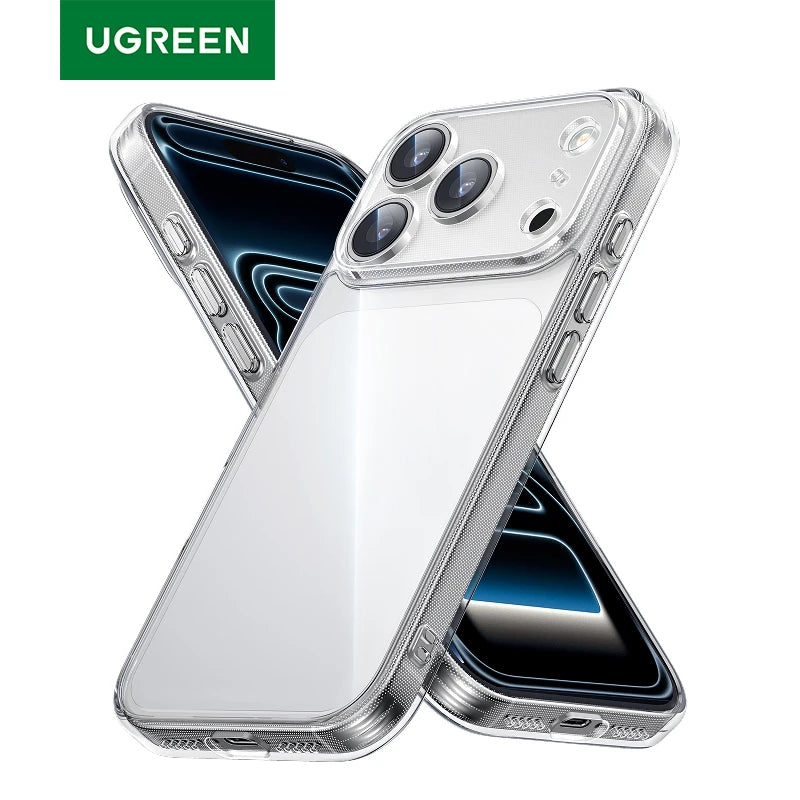 UGREEN Case for iPhone 18 17 16 Pro Max Shockproof Clear Case Transparent Cover for iPhone 15 Pro 16 Phone Protective Case