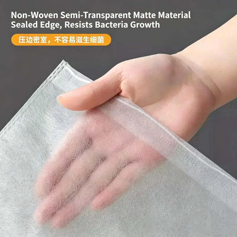 Disposable Non Woven Shoe Storage Bags with Drawstring, Dust Proof Hanging Shoe Organizer Pouches for Travel Closet Outdoor Use