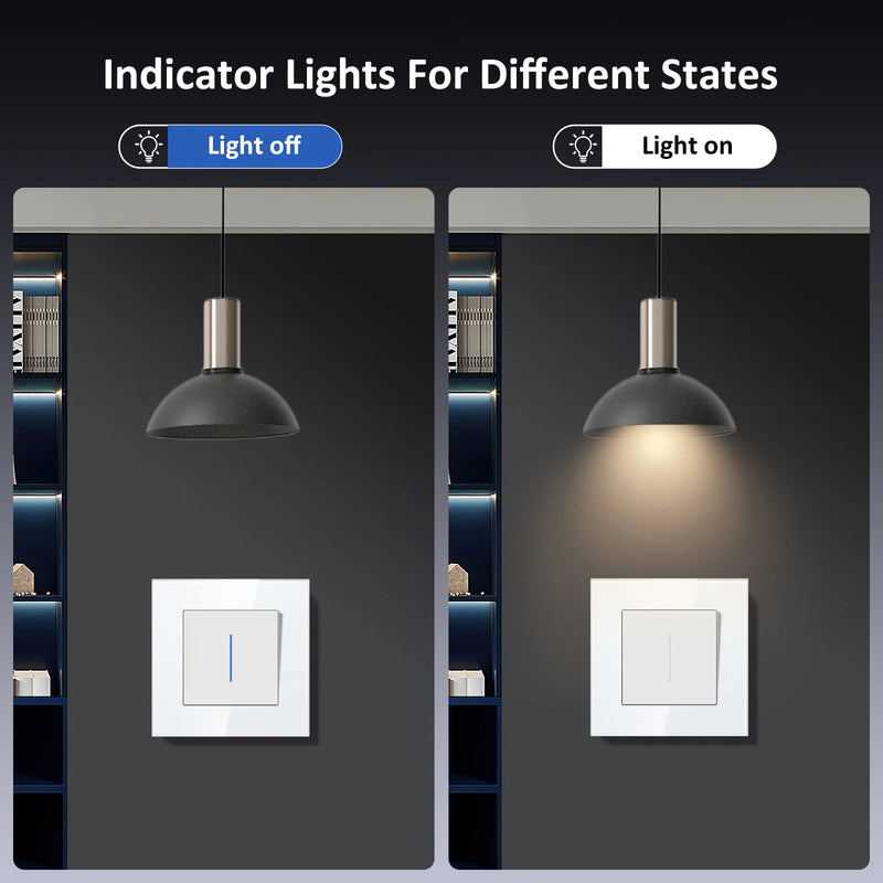 BSEED 1/2Gang Button Switch Function Part Glass Frame Only Light Switch DIY Part ST/TV/CAT6 Scoket Parts Free Combination