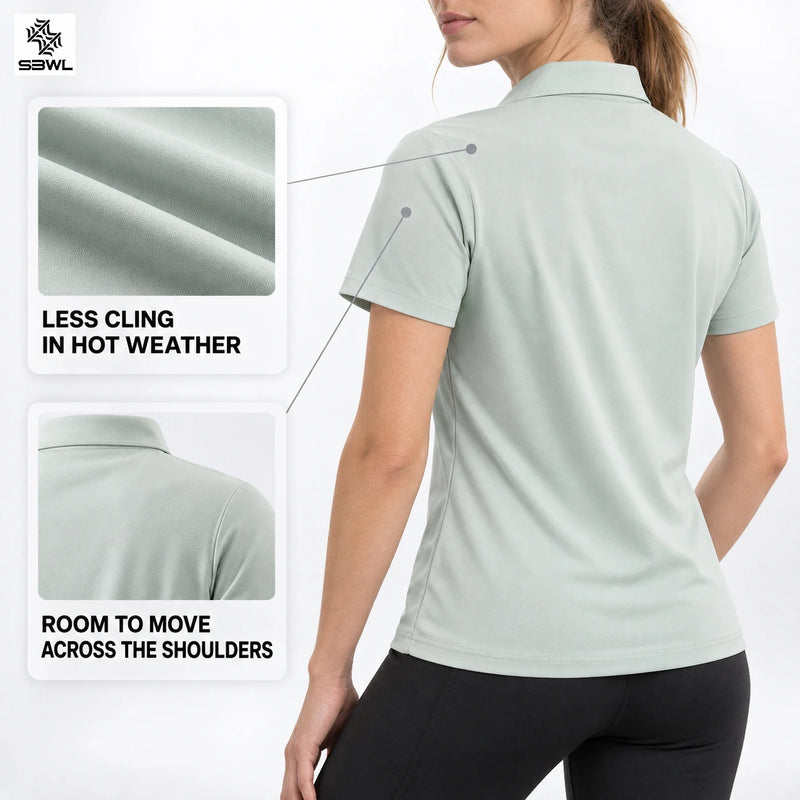 SBWL Woman's Tees New Outdoor Running Fitness Quick Dry Sports T-Shirt High Quality Light Casual Short Sleeve Gym Tennis Tops