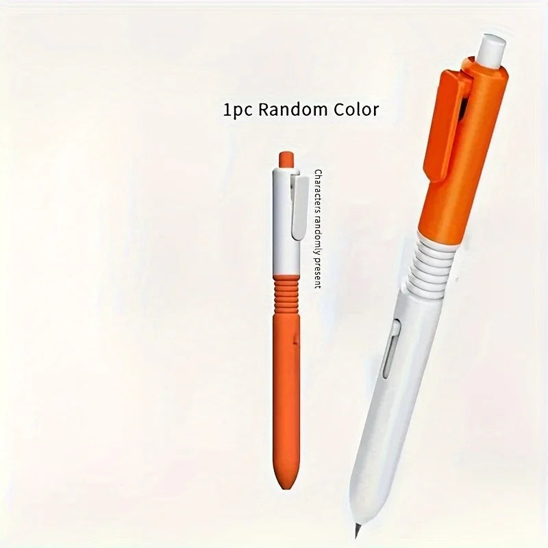 1pc Sleek White & Orange Water Spray Pen - Durable PC Material, Ideal Prank & Relaxation Gift for Students. prank toy