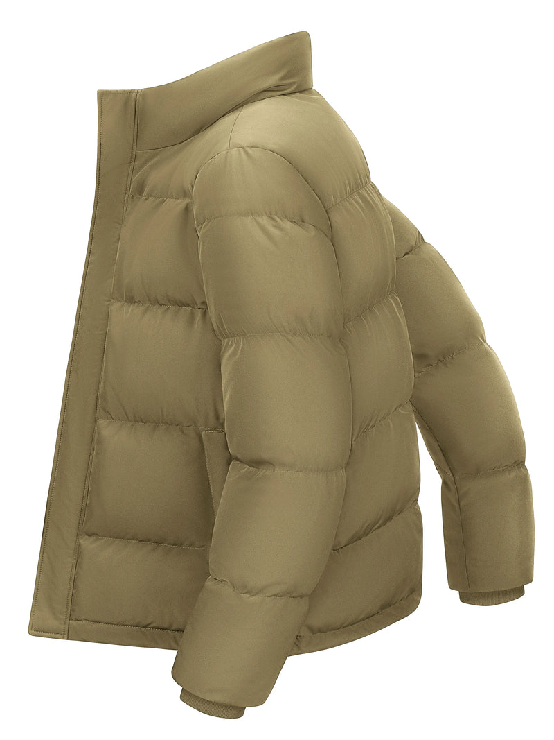 TACVASEN Winter Duck Down Jackets Mens Stand Collar Quilted Jackets Water Resistant Lightweight Puffer Jacket Windbreaker Coats