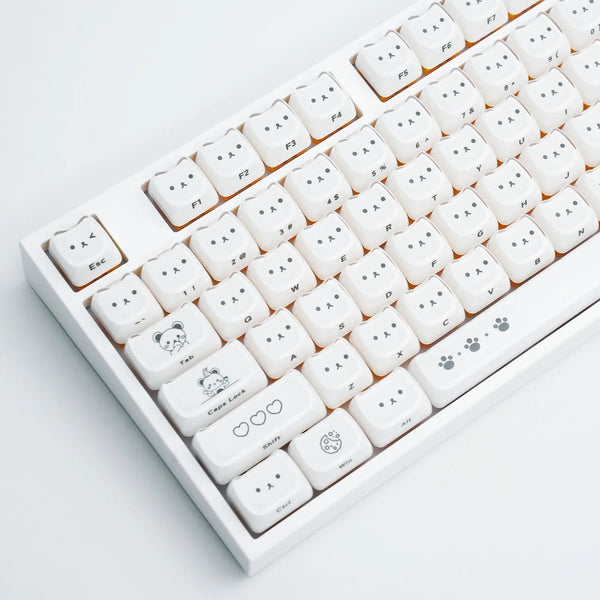 Akko 5108 V5 Mechanical Keyboard MAO Cute Bear SP Keycap 108-Key Full Size Per-Key Flex-Cut Hot Swap 8K ARGB Tri-mode Keyboard