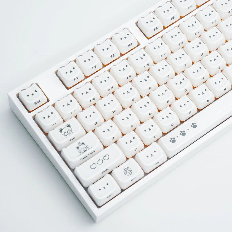 Akko 5108 V5 Mechanical Keyboard MAO Cute Bear SP Keycap 108-Key Full Size Per-Key Flex-Cut Hot Swap 8K ARGB Tri-mode Keyboard