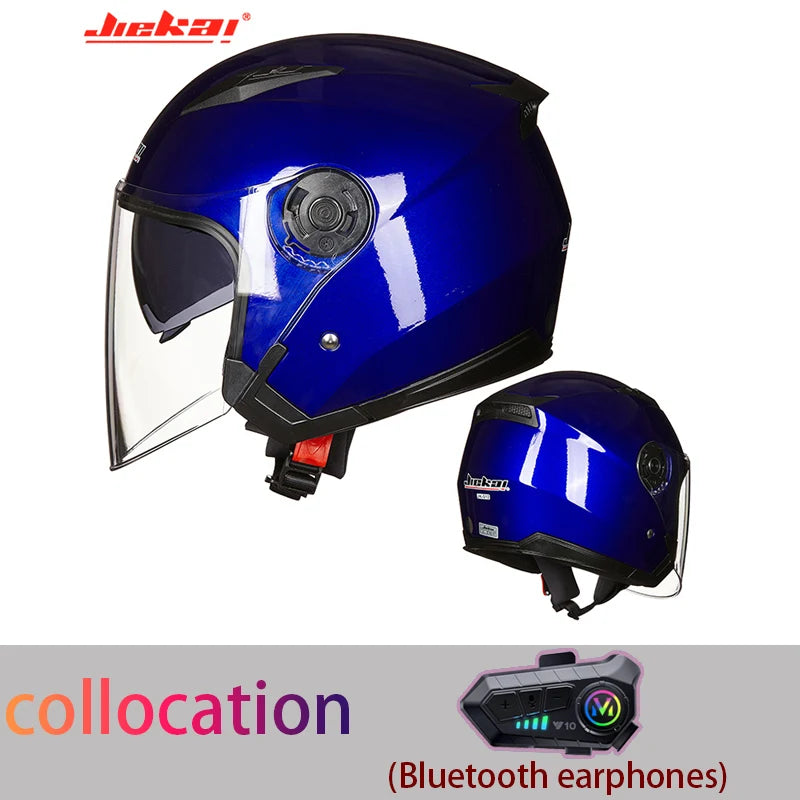 Motorcycle semi covered helmet cascos para motos with built-in sun visor Bluetooth helmet motorcycle helmet