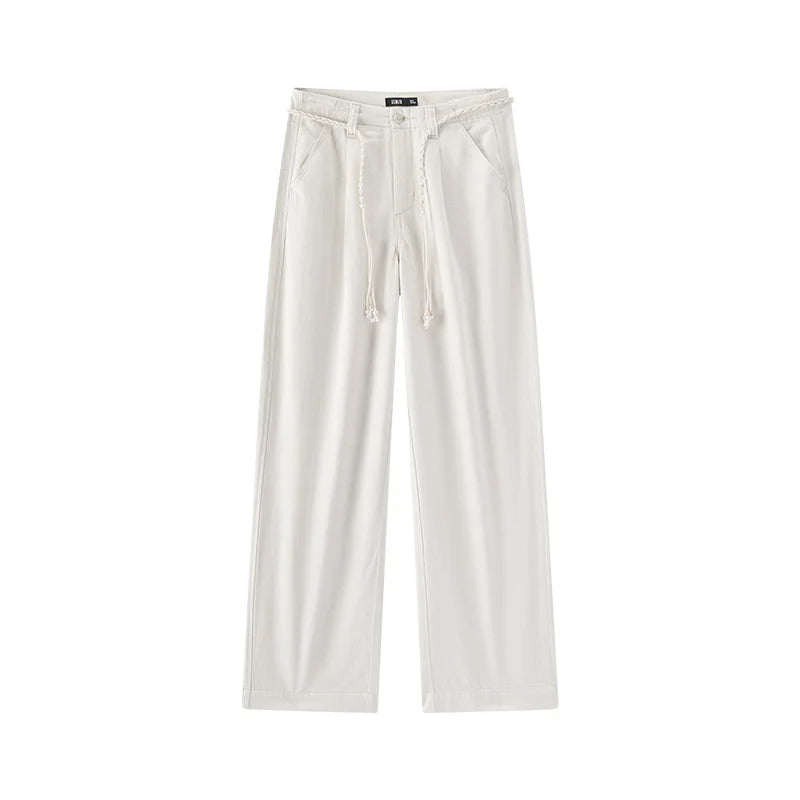 Semir Women Jeans Soft Cool Belted Loose Wide Leg Denim Pants 2026 Summer Casual Daily