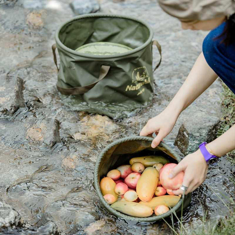 Naturehike Collapsible Waterproof Bucket Portable Outdoor Multifunctional Travel Folding Container Camping Hiking Storage Bag